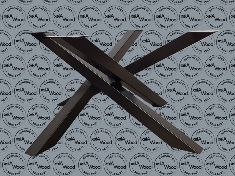 Pied croisé en métal pour table basse carrée ou ronde PETITKARRE