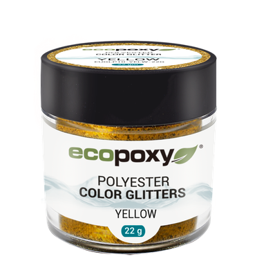 Paillettes polyester Ecopoxy JAUNE pour résine époxy