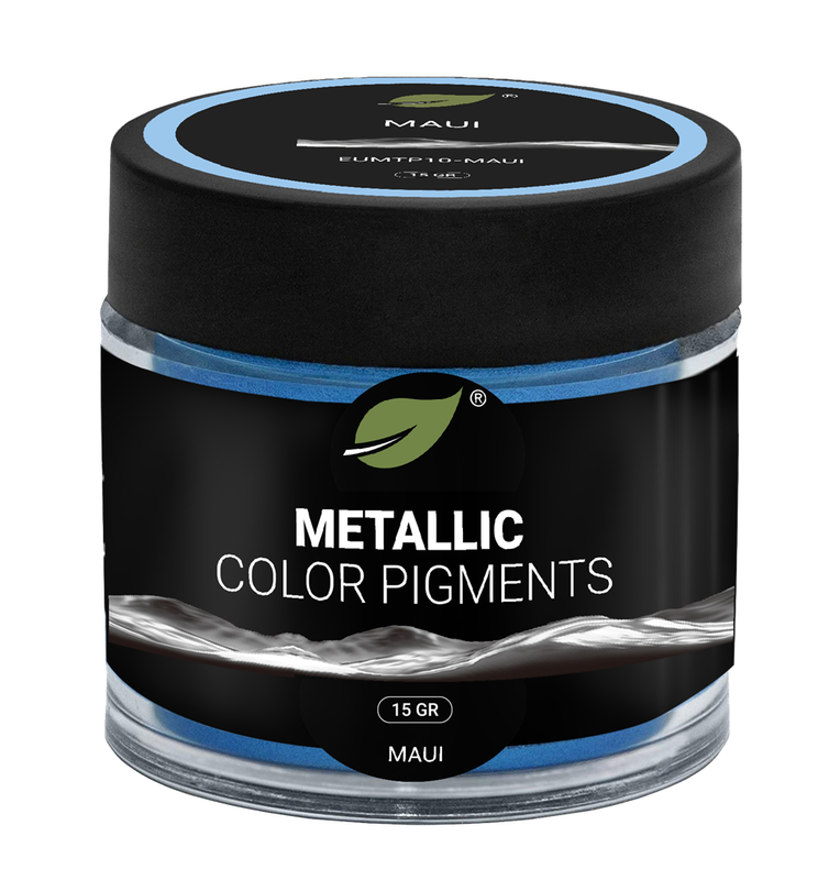 Pigments métalliques Ecopoxy Bleu MAUI - Spécial résine époxy Pigment bleu ECOPOXY MAUI spécial résine