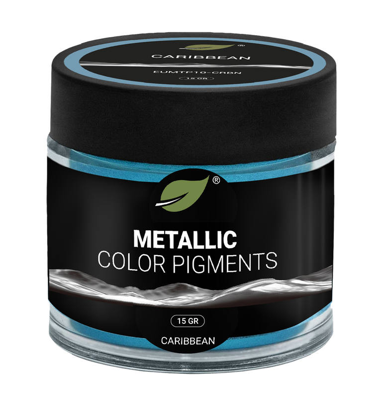 Pigments métalliques Ecopoxy BLEU CARRIBEAN - Spécial résine époxy