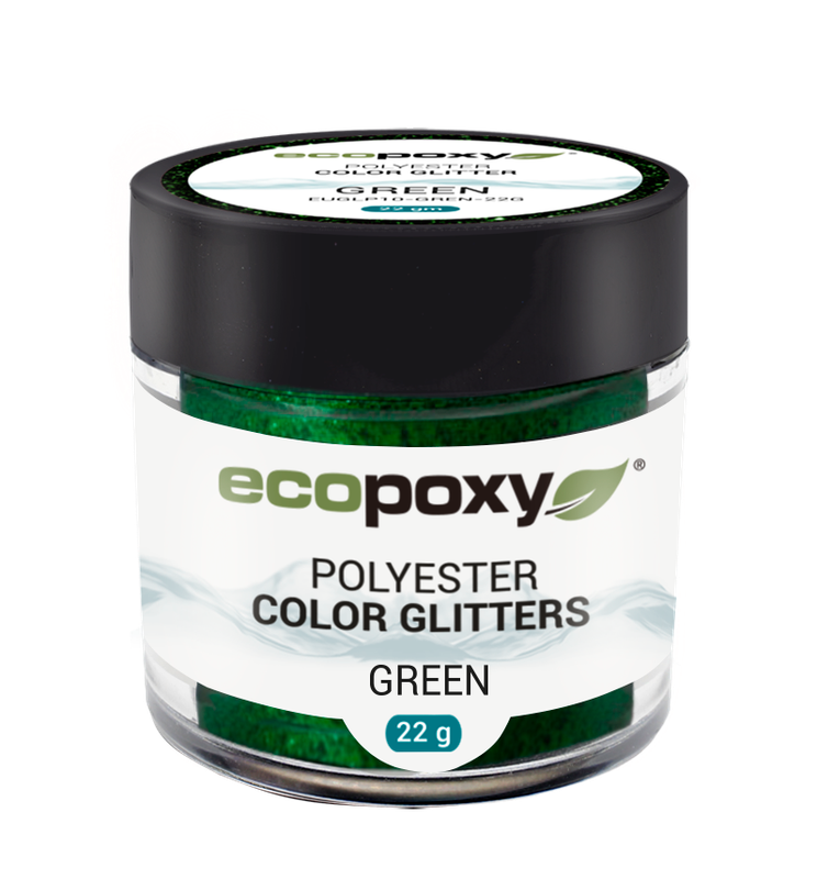 Paillettes de polyester Ecopoxy VERT - Spécial résine époxy