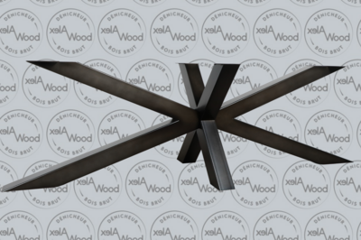 Pied de table mikado métal