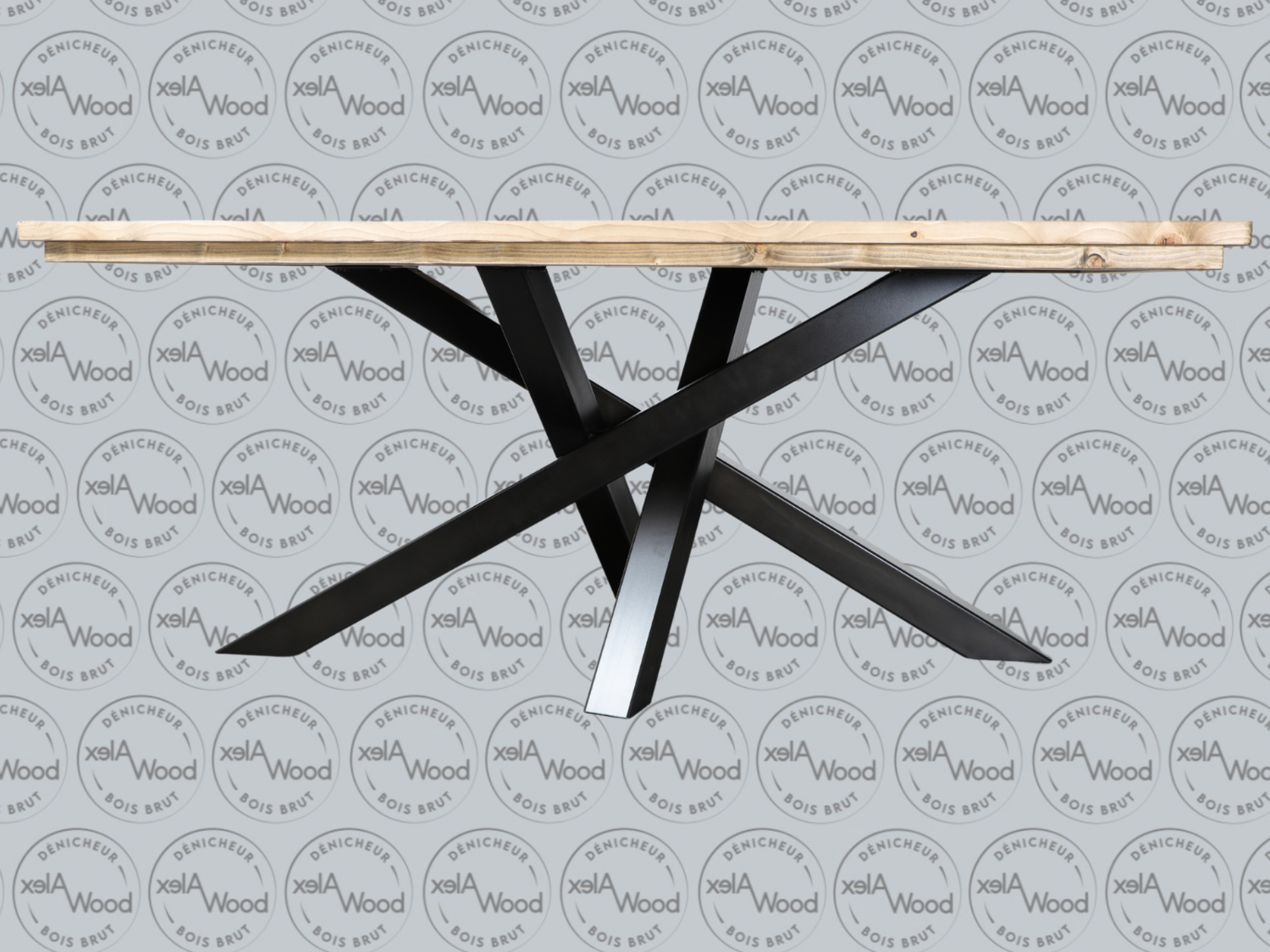 Pied croisé en métal pour table à manger EVISA 150 Pied croisé en métal pour table à manger EVISA 150