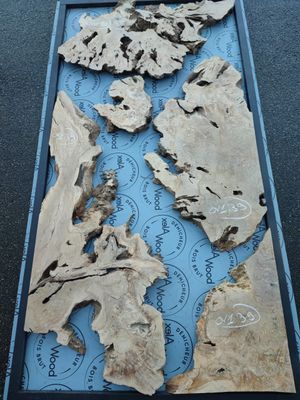 ​Lot de 5 plateaux en bois d’olivier pour table canyon