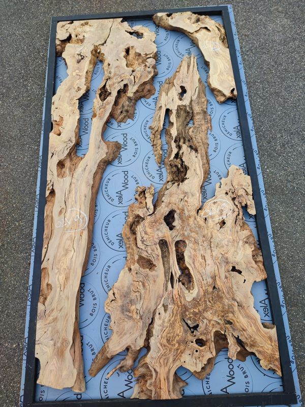 ​KIT BOIS D'OLIVIER ET RESINE EPOXY POUR TABLE CANYON