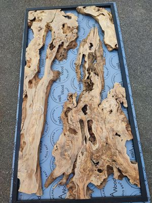 ​KIT BOIS D'OLIVIER ET RESINE EPOXY POUR TABLE CANYON