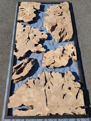 6 plateaux de bois d'olivier pour table époxy