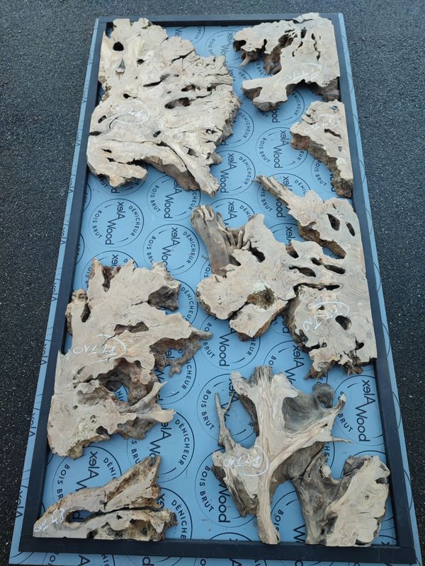 7 plateaux d'olivier + 34L résine époxy KIT RACINE BOIS D'OLIVIER ET RESINE EPOXY SPECIALE TABLE RESINE ALEXWOOD FRANCE TOULOUSE