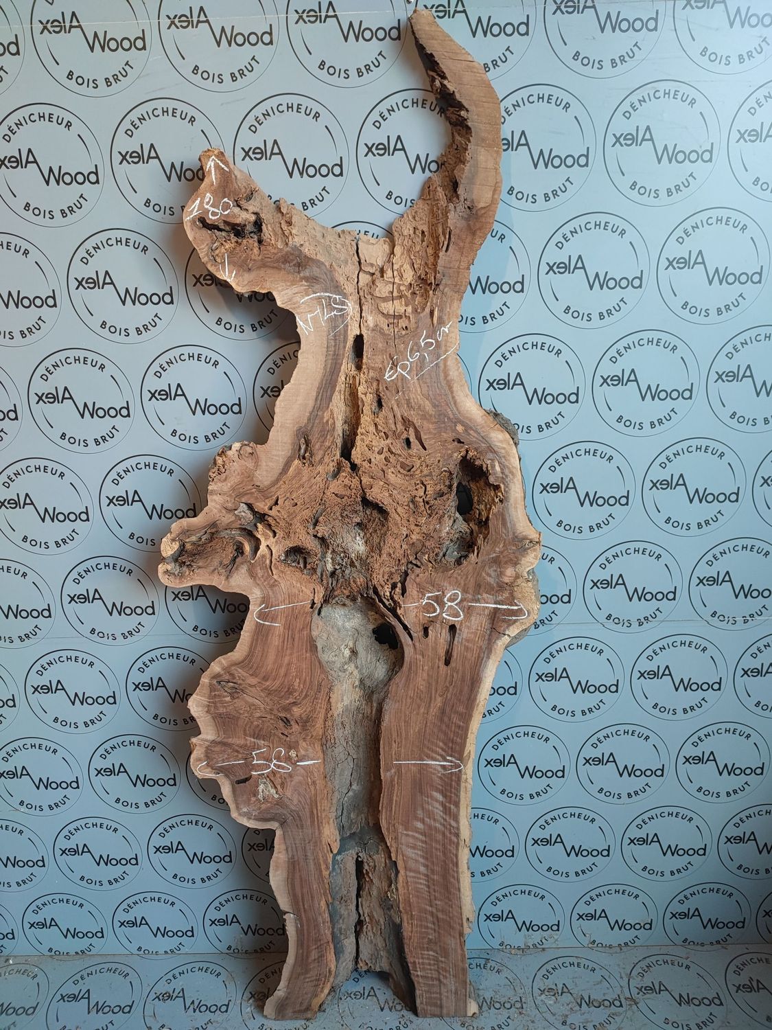 Plateau en noyer noir massif – pièce unique pour création résine époxy