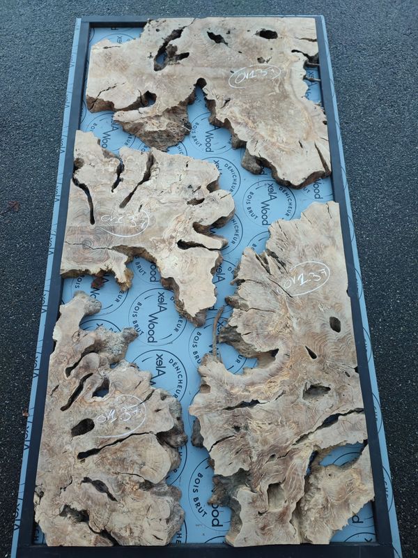 Lot de 4 racines de bois d'olivier RACINE BOIS D'OLIVIER POUR TABLE RESINE EPOXY ALEXWOOD TOULOUSE