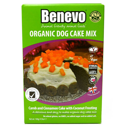 Benevo Organic Carob & Cinnamon Dog Cake Mix 140g