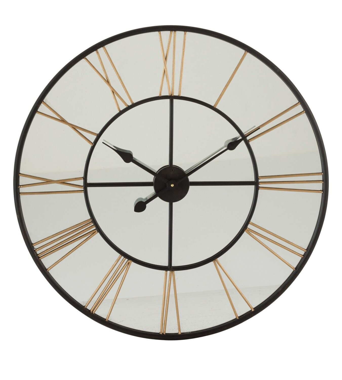 RELOJ PARED ESPEJO ORO 70 cm