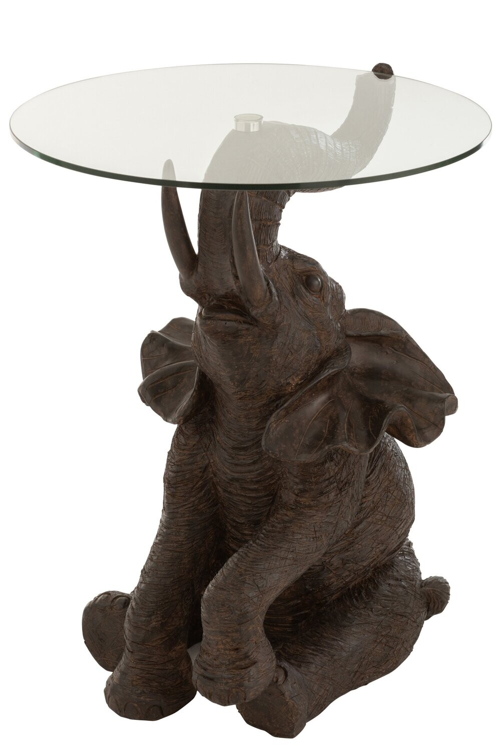 MESA AUXILIAR ELEFANTE MARRON CRISTAL