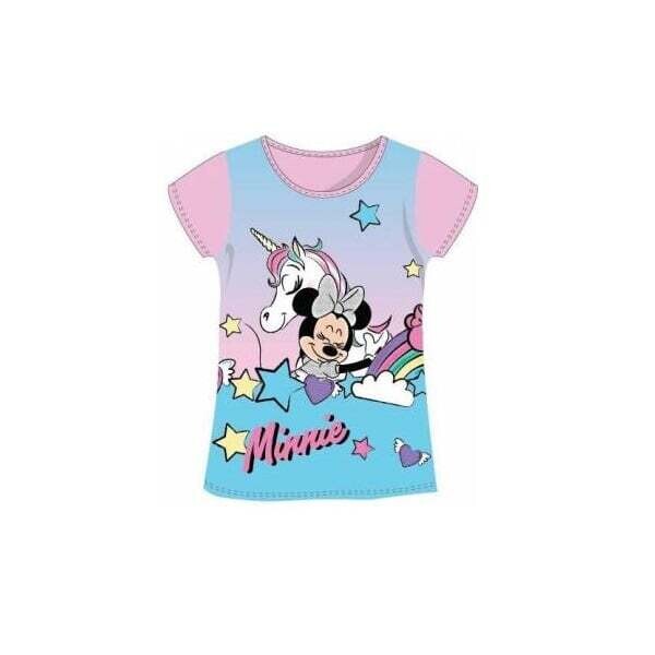 tee shirt minnie licorne rose clair