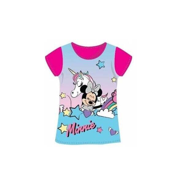tee shirt minnie licorne rose foncé