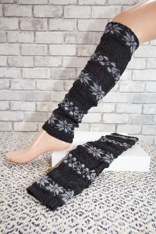 guêtre femme noir motif taille unique