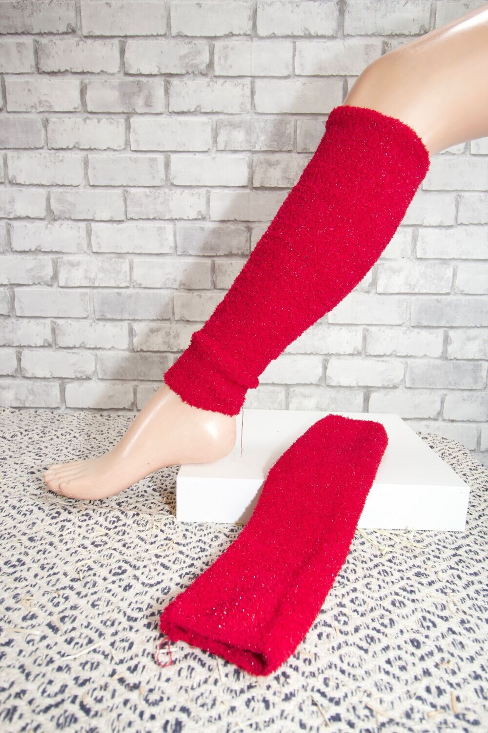 guêtre femme rouge paillettes taille unique