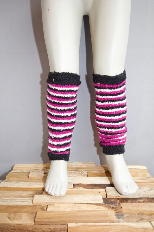 guêtre fille rose noir rayer taille unique