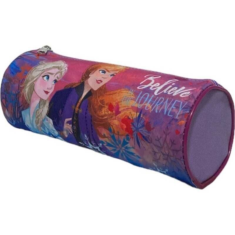 trousse reine des neiges Trousse Scolaire, Ronde - Dimensions: 23 x 8 cm