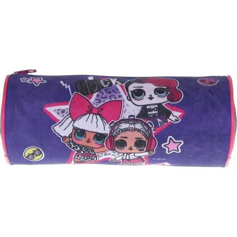 trousse lol Trousse Scolaire, Ronde - Dimensions: 23 x 8 cm