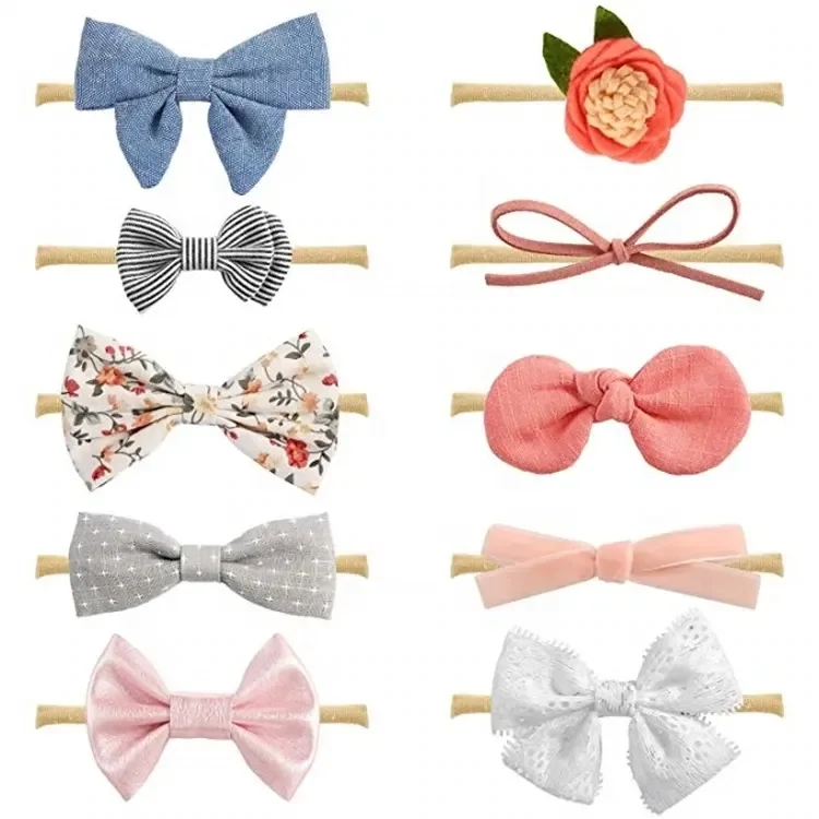 Baby Girl Headbands And Bows Newborn Infant Toddler Hair Accessories Baby Head Band Set