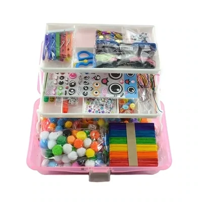 Arts and Crafts Supplies for Kids, DIY Kids Arts Crafts Supplies Kit for Toddlers
