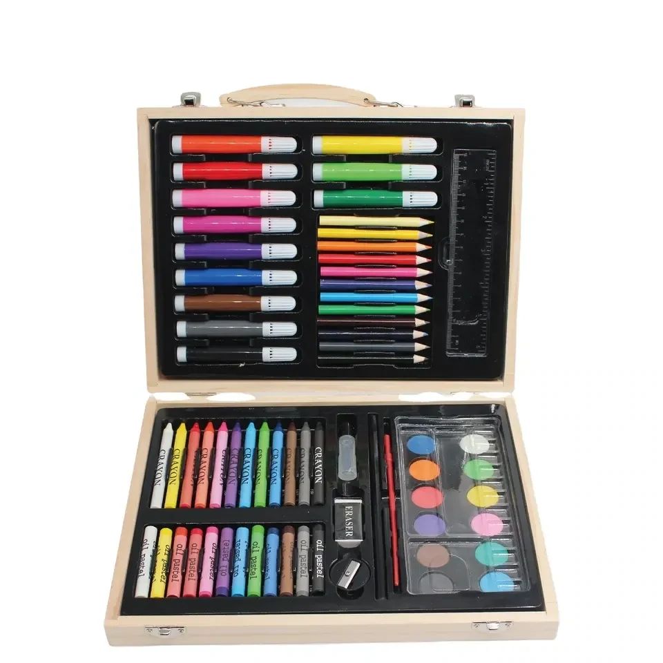 Kid wooden art tools coloring set kids drawing art kit set