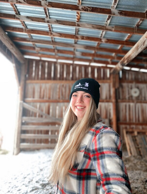 Black Large Cuff Beanie