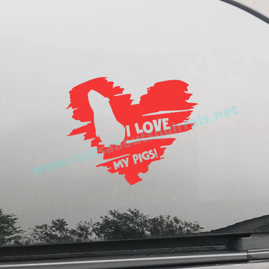 I Love my Guinea Pigs! Vinyl Decal