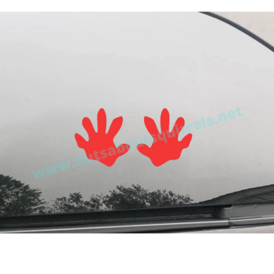 Opossum Paw Print Vinyl Decal
