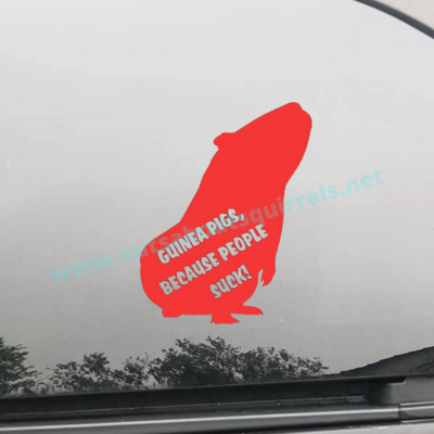 Guinea Pigs, Because People Suck! Vinyl Decal