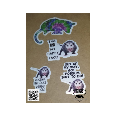 Opossum Themed Stickers