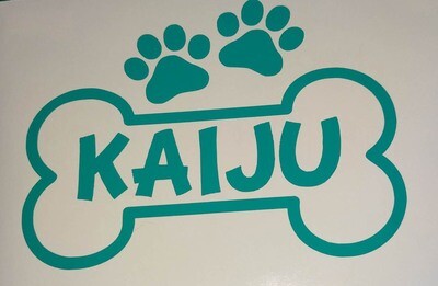 Vinyl Car Decal with Your Pup&#39;s Name
