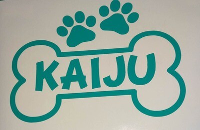 Vinyl Car Decal with Your Pup's Name