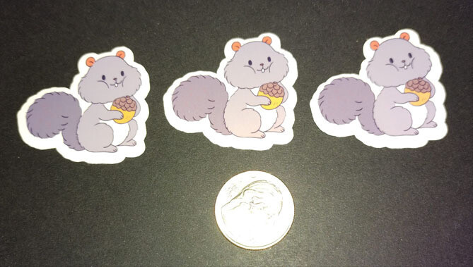 Set of 12 Squirrel Stickers