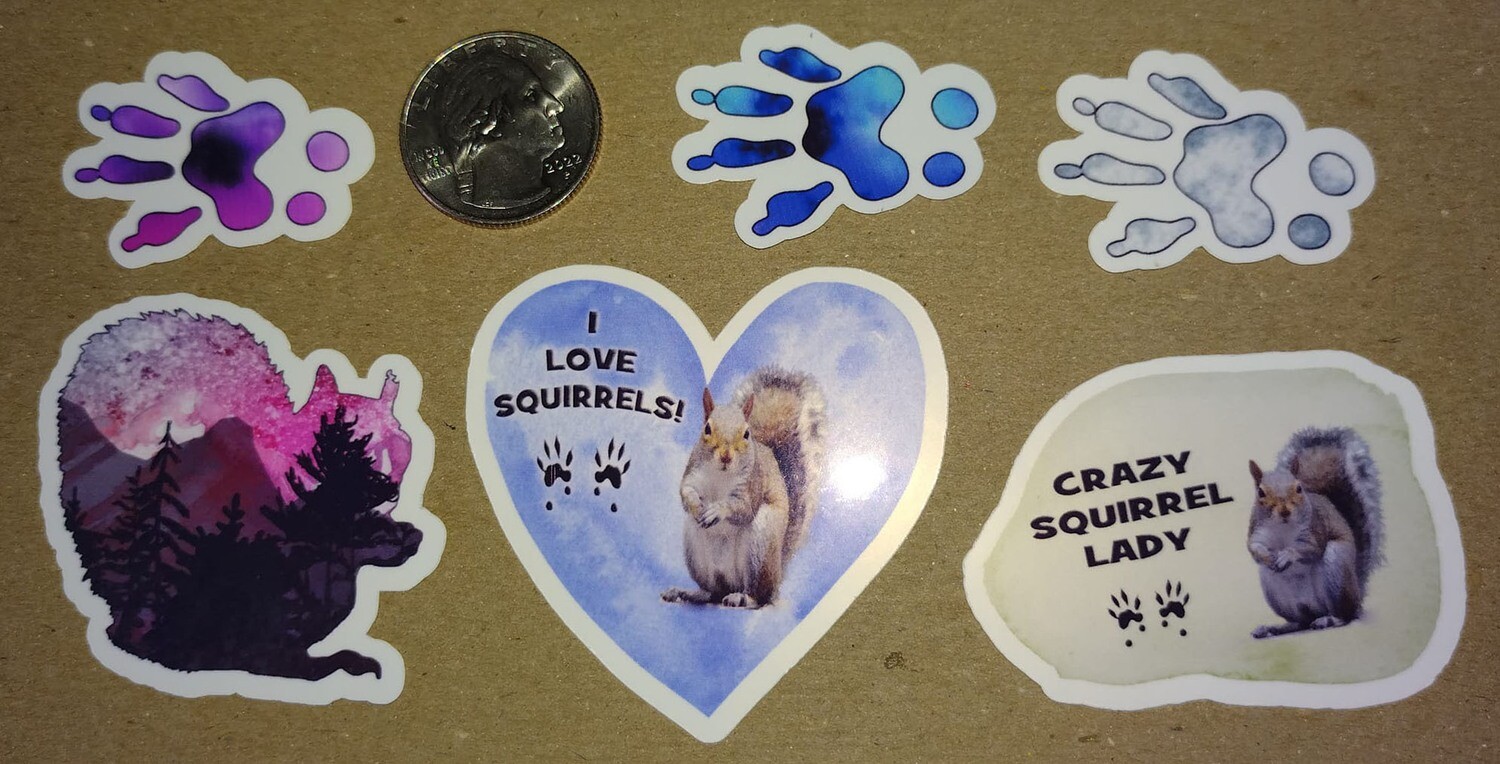 Set of Squirrel Stickers
