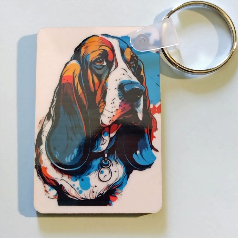 Basset Hound Key Chain