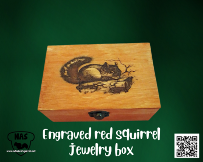 Engraved Red Squirrel Jewelry Box