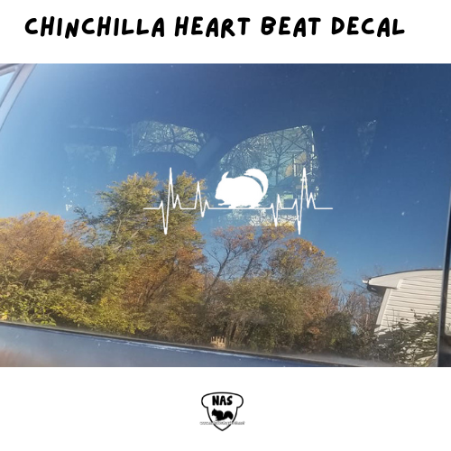 Chinchilla Heartbeat Vinyl Decal