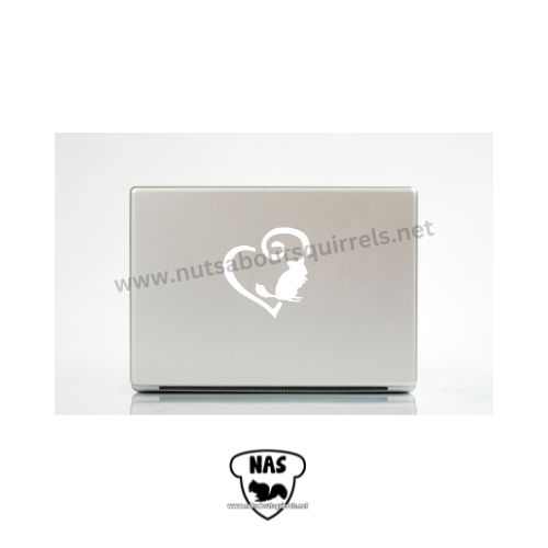 Chinchilla in a Heart Vinyl Decal