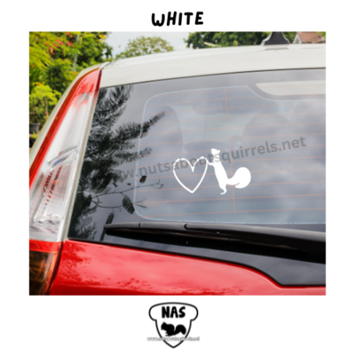 Squirrel w/ Heart Vinyl Decal