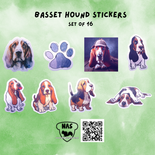 Basset Hound Sticker Bundle