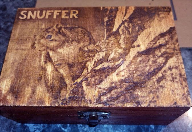 Engraved Gray Squirrel Rainbow Bridge Memorial Box