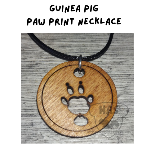 Guinea Pig Paw Print Necklace