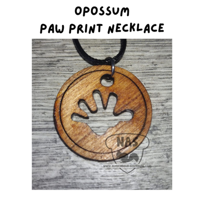 Opossum Front Paw Print Necklace