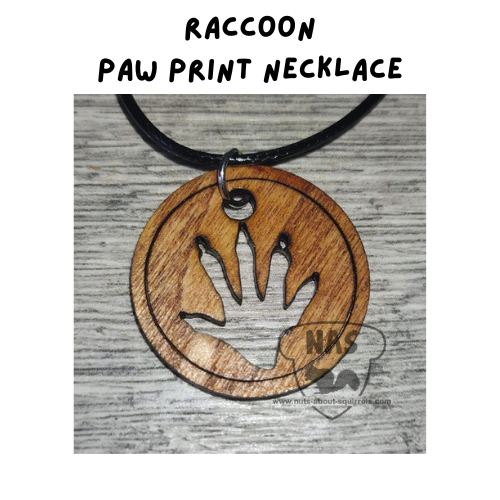 Raccoon Paw Print Necklace