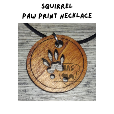 Squirrel Paw Print Necklace