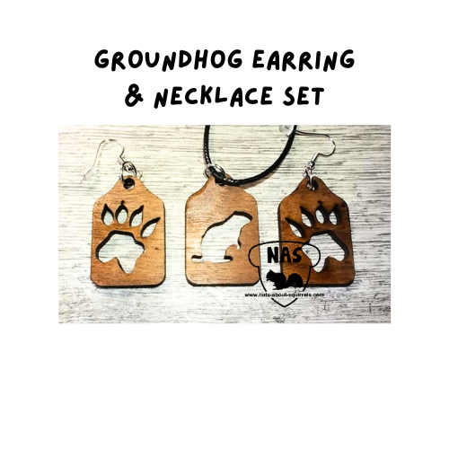 Groundhog Earring &amp; Necklace Set
