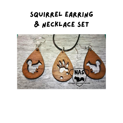 Squirrel Earring &amp; Necklace Set