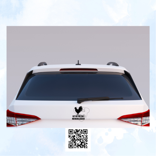 Get Off My Tail, Motherclucker Vinyl Chicken  Decal